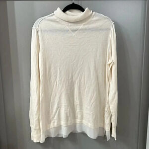 Simply Vera by Vera Wang Cream Sweater Mock Neck Sweater Size XL